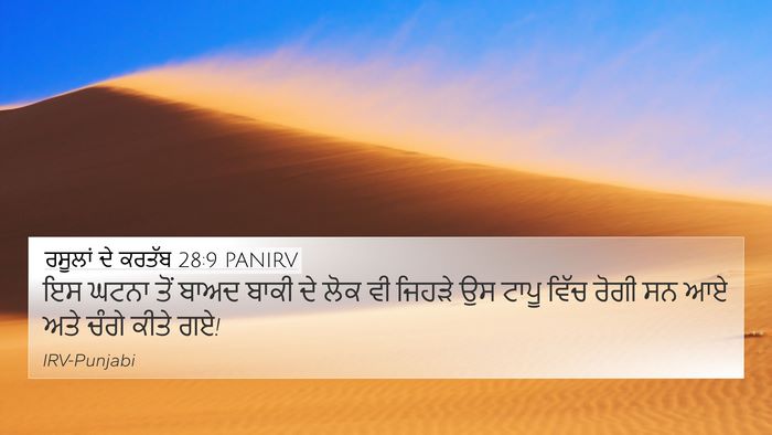 ਰਸੂਲਾਂ ਦੇ ਕਰਤੱਬ 28:9 PANIRV 4K Wallpaper - ਇਸ ਘਟਨਾ ਤੋਂ ਬਾਅਦ - 4K Wallpaper Bible Verse