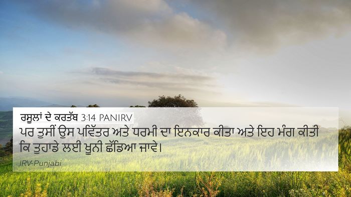 ਰਸੂਲਾਂ ਦੇ ਕਰਤੱਬ 3:14 PANIRV Bible Verse Image