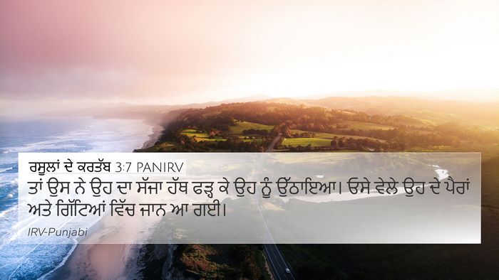 ਰਸੂਲਾਂ ਦੇ ਕਰਤੱਬ 3:7 PANIRV Bible Verse Image