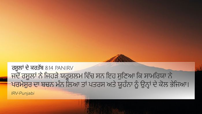 ਰਸੂਲਾਂ ਦੇ ਕਰਤੱਬ 8:14 PANIRV Bible Verse Image