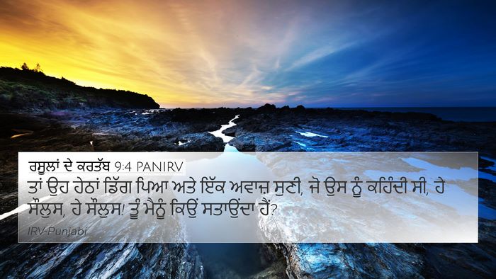 ਰਸੂਲਾਂ ਦੇ ਕਰਤੱਬ 9:4 PANIRV Bible Verse Image