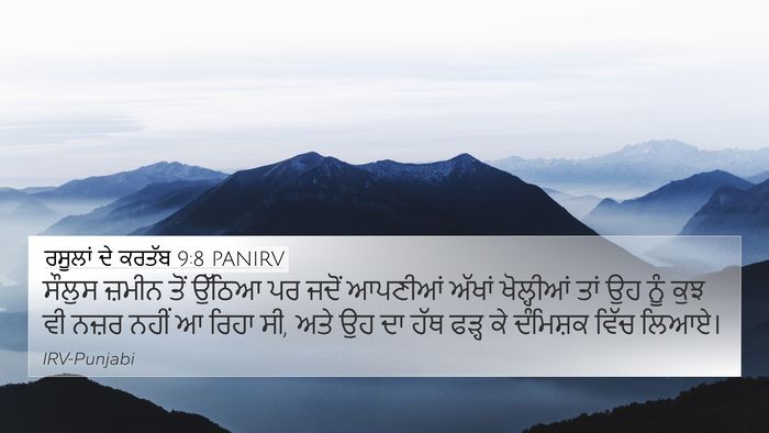 ਰਸੂਲਾਂ ਦੇ ਕਰਤੱਬ 9:8 PANIRV Bible Verse Image