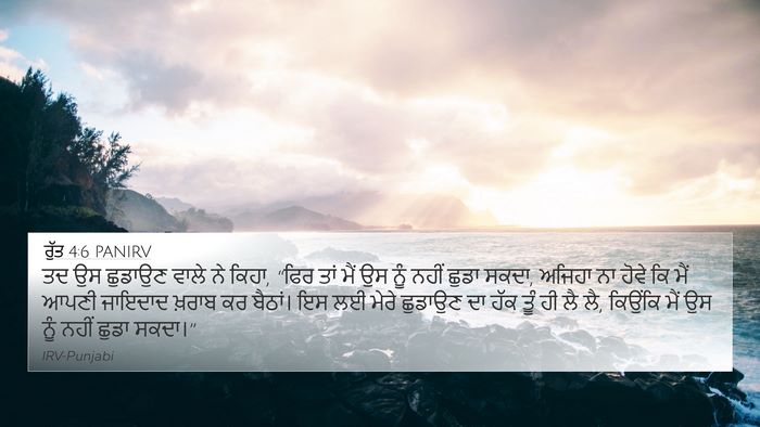 ਰੁੱਤ 4:6 PANIRV 4K Wallpaper - ਤਦ ਉਸ ਛੁਡਾਉਣ ਵਾਲੇ - 4K Wallpaper Bible Verse