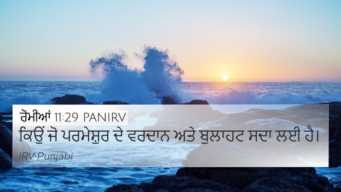 ਰੋਮੀਆਂ 11:29 PANIRV Bible Verse Image