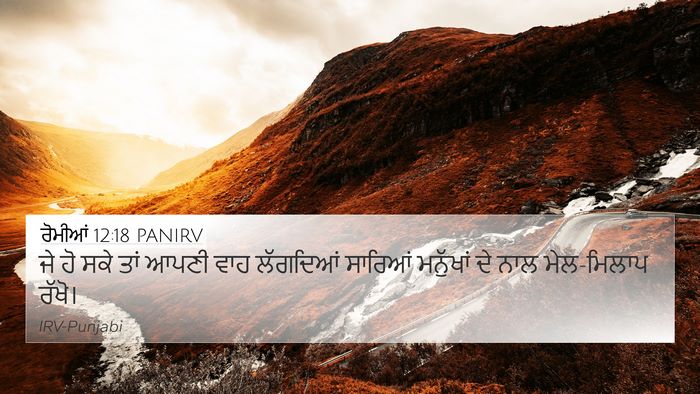 ਰੋਮੀਆਂ 12:18 PANIRV Bible Verse Image