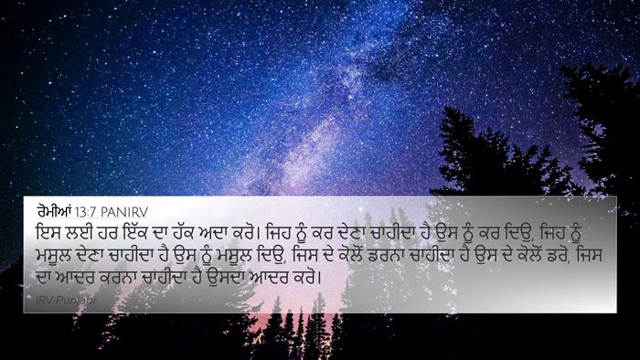 ਰੋਮੀਆਂ 13:7 PANIRV Bible Verse Image