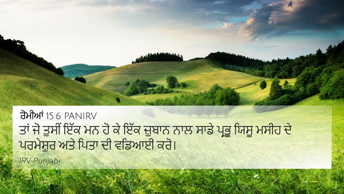 ਰੋਮੀਆਂ 15:6 PANIRV Bible Verse Image