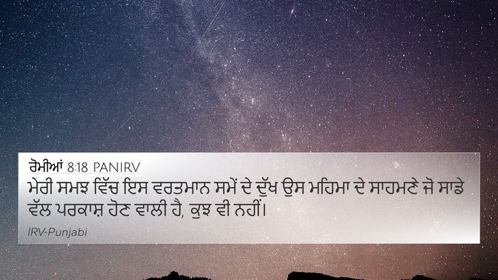 ਰੋਮੀਆਂ 8:18 PANIRV Bible Verse Image
