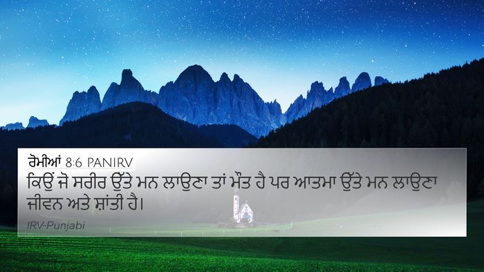 ਰੋਮੀਆਂ 8:6 PANIRV Bible Verse Image