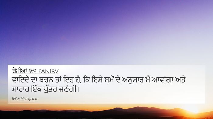 ਰੋਮੀਆਂ 9:9 PANIRV Bible Verse Image