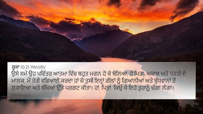 ਲੂਕਾ 10:21 PANIRV Bible Verse Image
