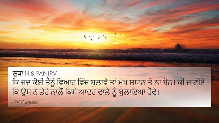 ਲੂਕਾ 14:8 PANIRV 4K Wallpaper - ਕਿ ਜਦ ਕੋਈ ਤੈਨੂੰ - 4K Wallpaper Bible Verse