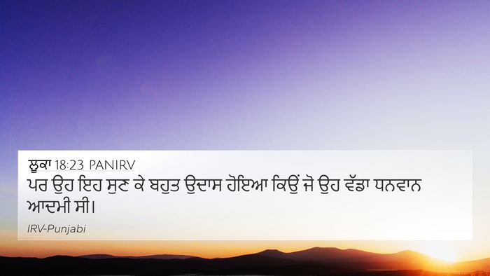 ਲੂਕਾ 18:23 PANIRV Bible Verse Image