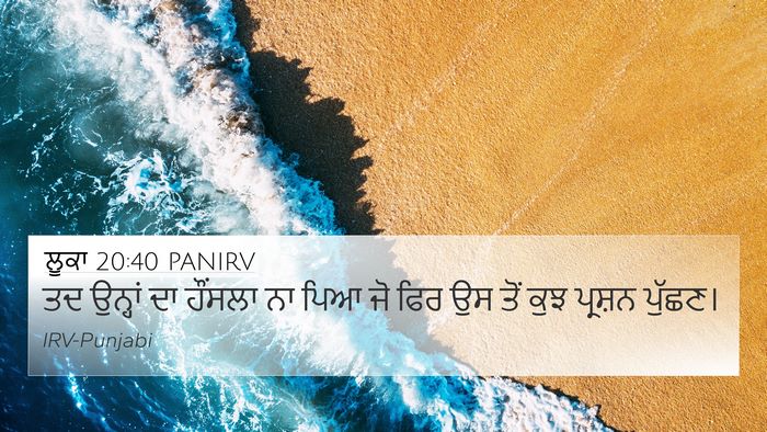ਲੂਕਾ 20:40 PANIRV Bible Verse Image