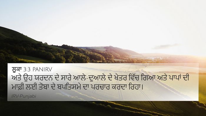 ਲੂਕਾ 3:3 PANIRV Bible Verse Image