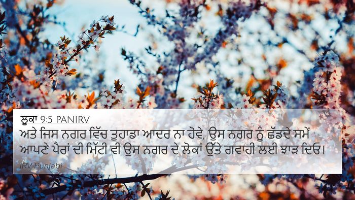 ਲੂਕਾ 9:5 PANIRV Bible Verse Image