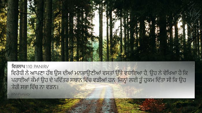 ਵਿਰਲਾਪ 1:10 PANIRV Bible Verse Image