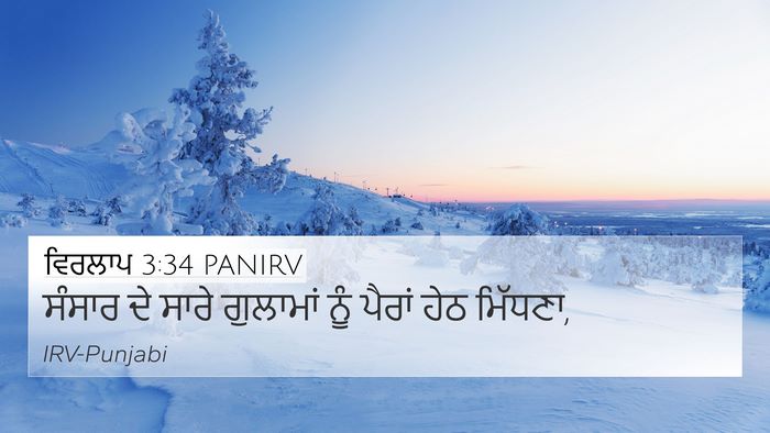 ਵਿਰਲਾਪ 3:34 PANIRV Bible Verse Image