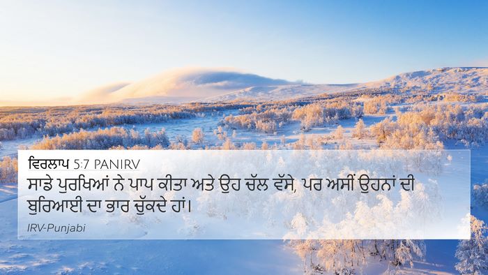 ਵਿਰਲਾਪ 5:7 PANIRV 4K Wallpaper - ਸਾਡੇ ਪੁਰਖਿਆਂ ਨੇ - 4K Wallpaper Bible Verse