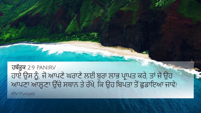ਹਬੱਕੂਕ 2:9 PANIRV Bible Verse Image