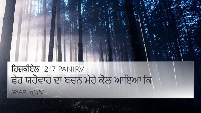 ਹਿਜ਼ਕੀਏਲ 12:17 PANIRV 4K Wallpaper - ਫੇਰ ਯਹੋਵਾਹ ਦਾ ਬਚਨ - 4K Wallpaper Bible Verse