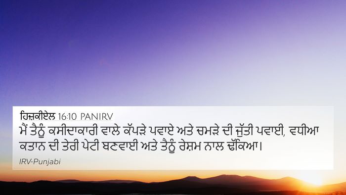 ਹਿਜ਼ਕੀਏਲ 16:10 PANIRV Bible Verse Image