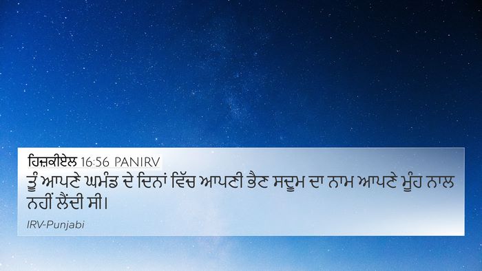 ਹਿਜ਼ਕੀਏਲ 16:56 PANIRV Bible Verse Image