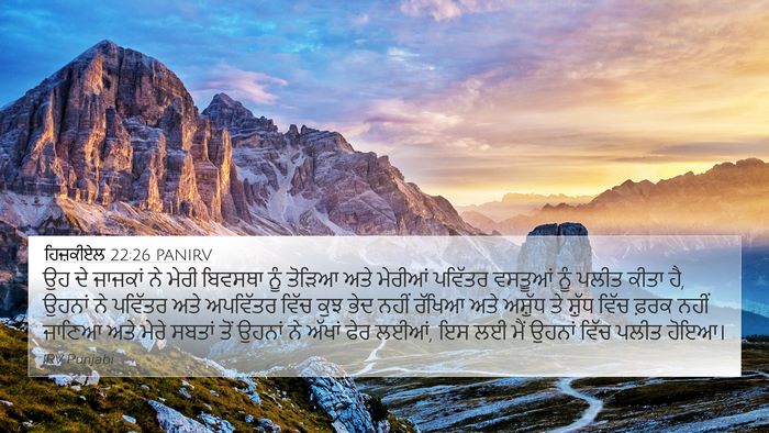 ਹਿਜ਼ਕੀਏਲ 22:26 PANIRV Bible Verse Image