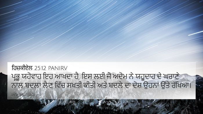 ਹਿਜ਼ਕੀਏਲ 25:12 PANIRV Bible Verse Image