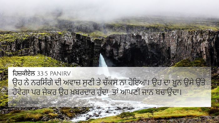 ਹਿਜ਼ਕੀਏਲ 33:5 PANIRV Bible Verse Image