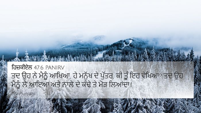 ਹਿਜ਼ਕੀਏਲ 47:6 PANIRV 4K Wallpaper - ਤਦ ਉਹ ਨੇ ਮੈਨੂੰ - 4K Wallpaper Bible Verse