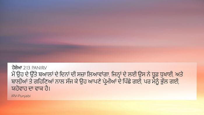 ਹੋਸ਼ੇਆ 2:13 PANIRV 4K Wallpaper - ਮੈਂ ਉਹ ਦੇ ਉੱਤੇ - 4K Wallpaper Bible Verse