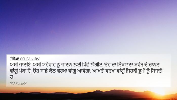 ਹੋਸ਼ੇਆ 6:3 PANIRV Bible Verse Image