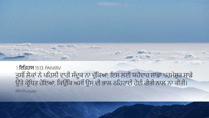 1 ਇਤਿਹਾਸ 15:13 PANIRV Bible Verse Image