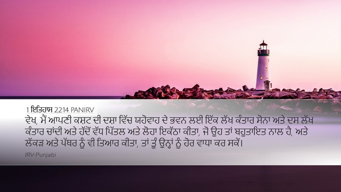 1 ਇਤਿਹਾਸ 22:14 PANIRV Bible Verse Image