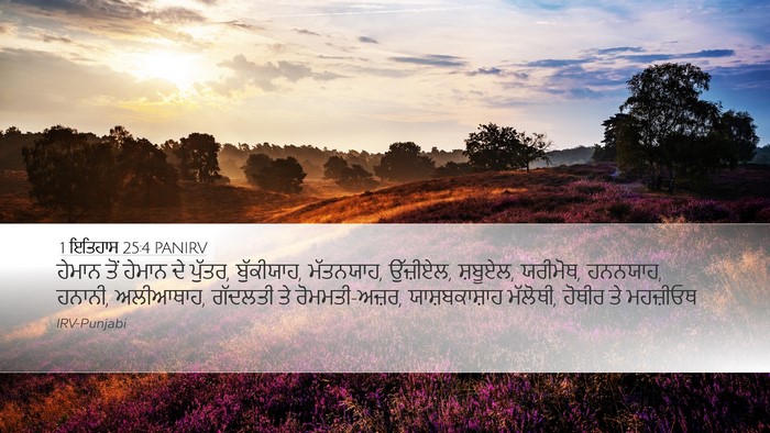 1 ਇਤਿਹਾਸ 25:4 PANIRV Bible Verse Image