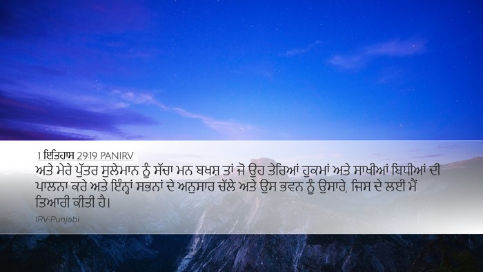 1 ਇਤਿਹਾਸ 29:19 PANIRV Bible Verse Image