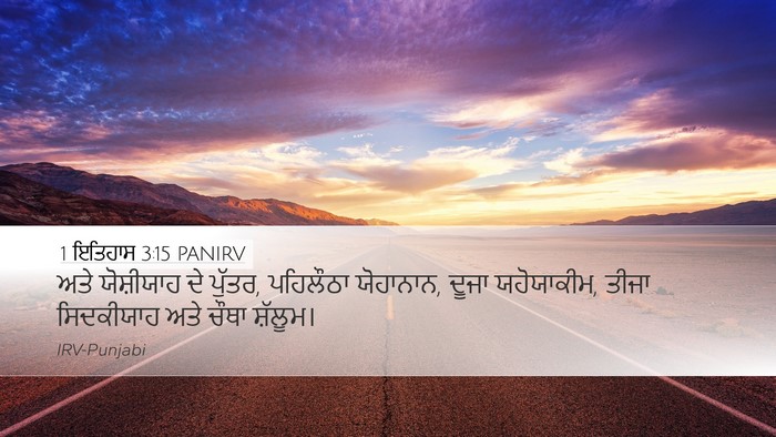 1 ਇਤਿਹਾਸ 3:15 PANIRV Bible Verse Image
