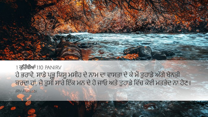 1 ਕੁਰਿੰਥੀਆਂ 1:10 PANIRV Bible Verse Image