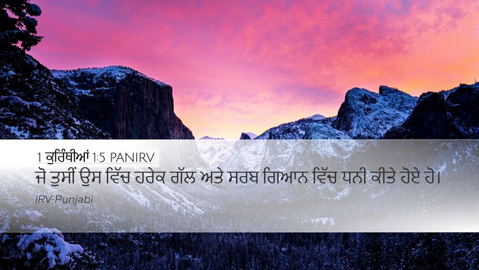 1 ਕੁਰਿੰਥੀਆਂ 1:5 PANIRV Bible Verse Image