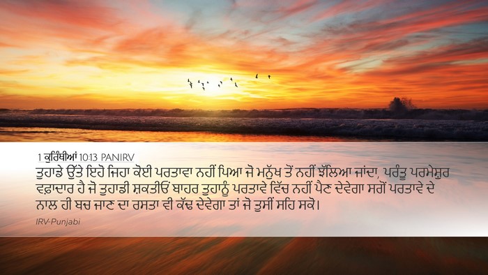 1 ਕੁਰਿੰਥੀਆਂ 10:13 PANIRV Bible Verse Image