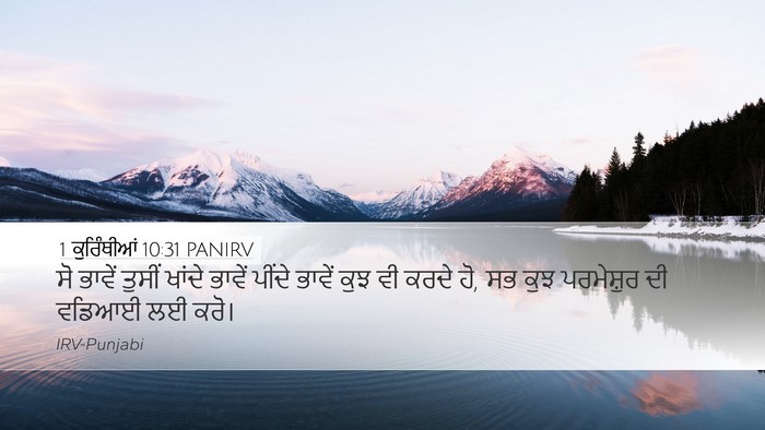 1 ਕੁਰਿੰਥੀਆਂ 10:31 PANIRV Bible Verse Image