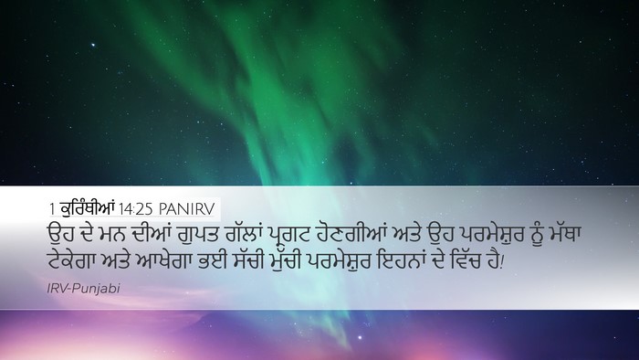 1 ਕੁਰਿੰਥੀਆਂ 14:25 PANIRV Bible Verse Image