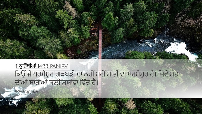 1 ਕੁਰਿੰਥੀਆਂ 14:33 PANIRV Bible Verse Image