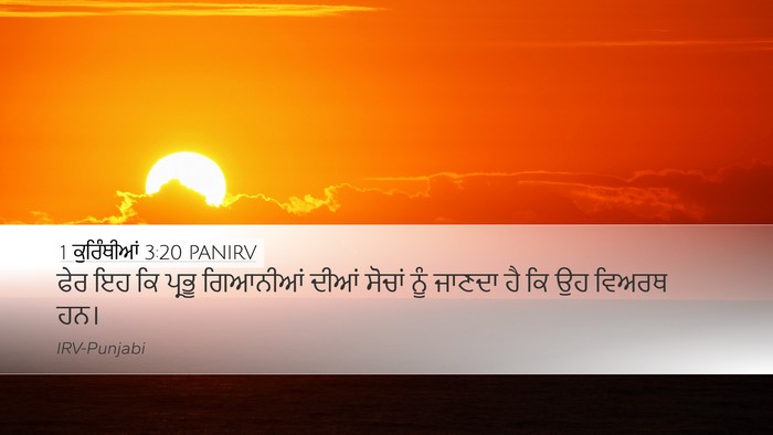 1 ਕੁਰਿੰਥੀਆਂ 3:20 PANIRV Bible Verse Image