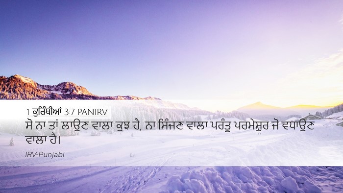 1 ਕੁਰਿੰਥੀਆਂ 3:7 PANIRV Bible Verse Image