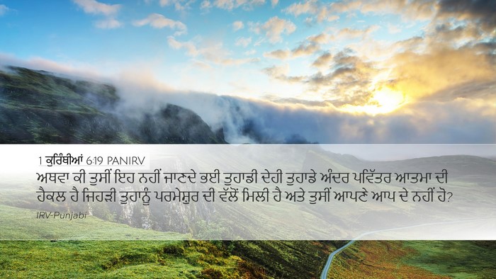 1 ਕੁਰਿੰਥੀਆਂ 6:19 PANIRV Bible Verse Image