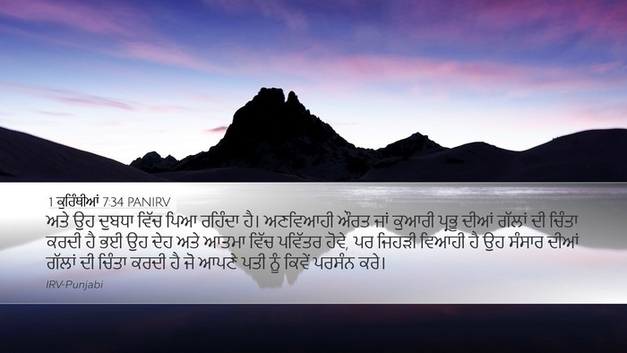 1 ਕੁਰਿੰਥੀਆਂ 7:34 PANIRV Bible Verse Image