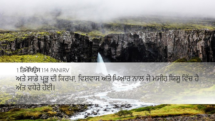 1 ਤਿਮੋਥਿਉਸ 1:14 PANIRV Bible Verse Image