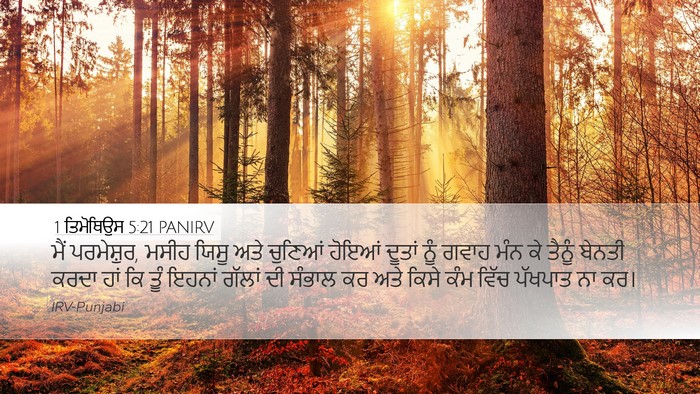 1 ਤਿਮੋਥਿਉਸ 5:21 PANIRV Bible Verse Image